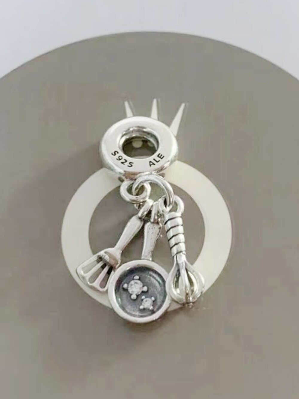 Pandora Spatula, Frying Pan & Whisk Dangle Charm